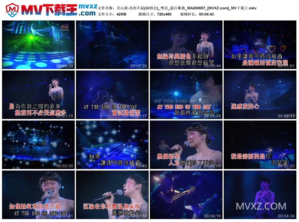 关心妍-负担不起(演唱会)_粤语_流行歌曲_MA200657